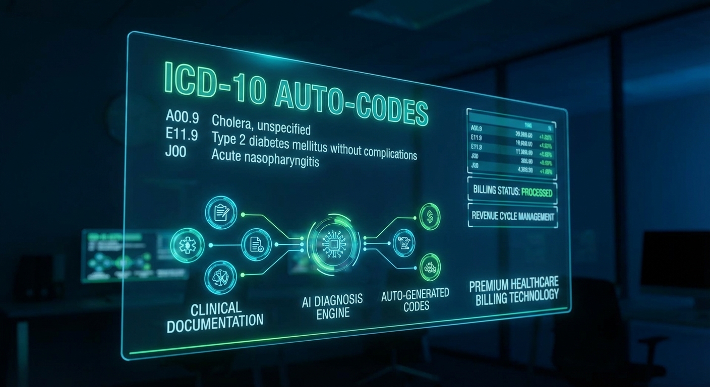 ICD-10 billing code matrix visualization