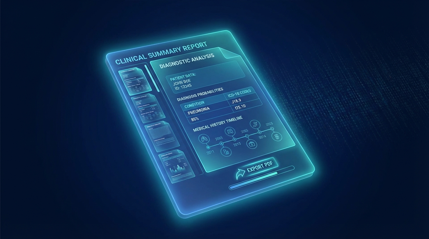 Holographic PDF report visualization